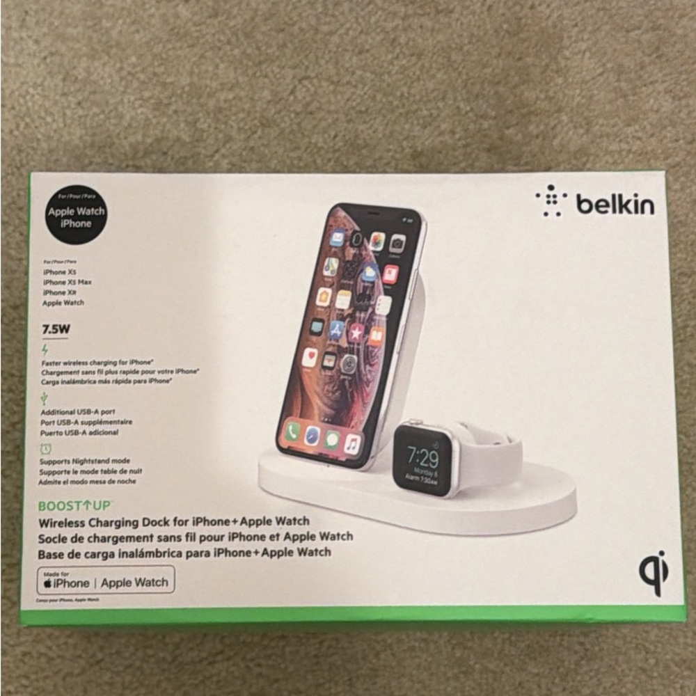 Belkin Boost↑Up White Wireless Charging Dock for iPhone + Apple Watch